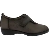 Merkloos Damen slippers in taupekleur met klittenbandsluiting