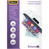Fellowes Lamineerhoezen Enhance Mat 80 mic A4 (100 Stuks)