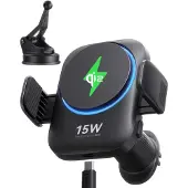 Iniu Autohouder met oplaadfunctie, 15W, Qi2, inductief