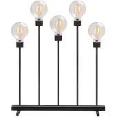 Konstsmide LED Kandelaar | 3,5W Extra Warmwit 24V | 5 Lichtpunten, Matzwart, Dimbaar | 45x54cm | Alleen Binnen, Zwarte Kabel