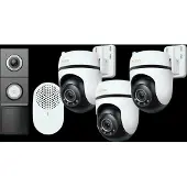 TP-LINK Tapo C530WS 3-Pack + D235 Smart Battery & Wired Doorbell