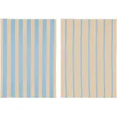 Mette Ditmer Stripes keukendoek 50x70 cm 2-pack Blauw-Beige (blauw-beige), 50x70 cm