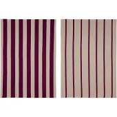 Mette Ditmer Stripes keukendoek 50x70 cm 2-pack Rood-Beige (rood-beige), 50x70 cm