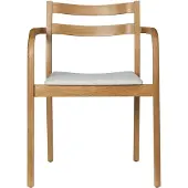 Ferm Living Boda armstoel Klädd sits, natural oak-off-white