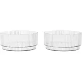Ferm Living Ripple Kinderkommen - Set van 2 Clear