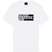Armani Exchange Shirt zwart / wit