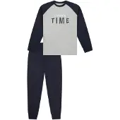 Schiesser Nachtkledij 'Nightwear' donkerblauw / grijs gemêleerd