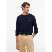 Tommy Hilfiger Riem 'Flag Plaque' zwart / zilver