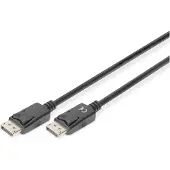 Digitus DB-340100-030-S DisplayPort-kabel DisplayPort Aansluitkabel DisplayPort-stekker, DisplayPort-stekker 3.00 m Zwart Vergulde steekcontacten, Folie