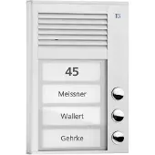 TCSS AG, Audio, buitenpost PAK03-EN, 3 toetsen, 1-rijig, kleur: zilver