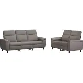 vidaXL Bankstel 2 pcs Taupe Stof