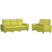 vidaXL Bankstel 2 pcs Lichtgroen Stof