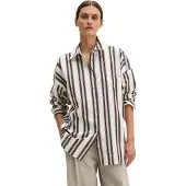 Marc O'Polo Blouse lichtblauw / donkerbruin / pink / wit