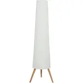 HOMCOM Floor Lamp-Hout, Stof-46L x 46B x 153H cm-Wit