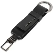 Piquadro Sleutelhanger Modus Special Keychain With Carabiner Nero Zwart