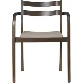 Ferm Living Boda armstoel Klädd sits soft bouclé, dark stained beech-natural