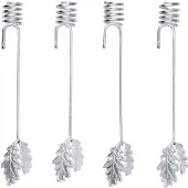 Ferm Living Kaarshouder Oak Leaf Christmas Tree Candle Holders Silver (Set of 4)