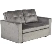 Invicta Slaapbank SMART 140cm 2-zits fluweel grijs - 46616