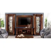 AEA Wohnwand Vitrine rtv Sideboard Schrank Wand Rokoko Design Barock arredoclassic