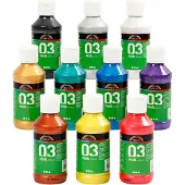 A-Color acrylverf - Assortiment, 03 - metallic, 10x120 ml
