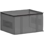 vidaXL Opbergbox met transparant bovenraam, antracietkleurig