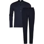 Mey Pyjama lang 'Aarhus' donkerblauw