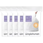 Simplehuman Vuilniszakken met trekband 50-65 liter | code Q | 5 x 20 stuks