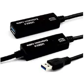E+p USB 3.0 Versterker CC 380/10, 10 meter, zwart
