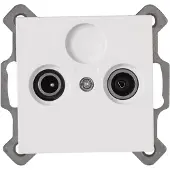 Kopp - Televisie/Radio Contactdoos - Wandcontactdoos Coax - Athenis - Inbouw - Helder Glans Wit