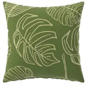 vidaXL Kussensloop 2 st HEERLEN Blad Design 45 x 45 cm Polyester