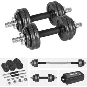 Rebel ACTIVE verstelbare gewichten in koffer, 15 kg met stang
