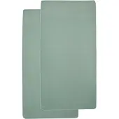 Meyco Jersey Hoeslaken 2-pack - 60x120 - Stone Green