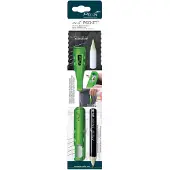 PICA 505/03 Pocket Bundle Universalstift 505/03 Bleistiftköcher-Set mit integriertem Spitzer schwarz/weiß, 1 Set