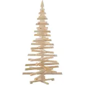 Syfax Kerstbomen met standaard Naturel 180 cm Massief grenenhout