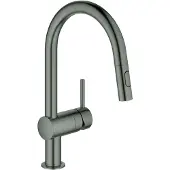 GROHE Minta - Keukenkraan met uittrekbare handdouche, geborsteld Hard Graphite 32321AL2
