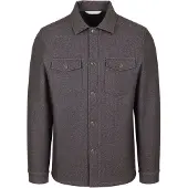 R2 Amsterdam Overshirt Bruin Herringbone overshirt 134.OVERSHIRT.008/041