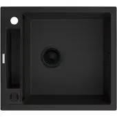 Deante - Spoelbak van graniet, MAGNETIC, 1 kom, 56x50 cm, nero (zwart)