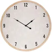 Autronic Wandklok diameter 58 cm - MDF - verfijnd bloemenpatroon (HA1732)