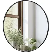 Vevor Wandspiegel, make-upspiegel, badkamerspiegel. Diameter: 762 mm. Dikte: 3,81 mm. Ronde spiegel met frame van aluminiumlegering