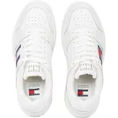 Tommy Hilfiger Heren Leren Trainers (Wit)