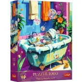 Trefl , Kat in het bad, 1000-delige puzzel, Premium Plus kwaliteit