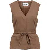 Object Gilet 'OBJLisa' chocoladebruin