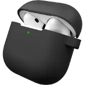 KEYBUDZ Elevate Hoesje – Geschikt voor AirPods 4/5 – Gemaakt van gerecycled materiaal – MIL-SPEC 810H valgetest – Water-, en stofdicht – Zwart - Zwart