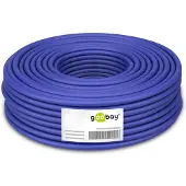 Goobay 75715 CAT 7A netwerkkabel, S/FTP (PiMF), blauw, 50 meter - koperen geleiders (CU), AWG 22/1 (massief), halogeenarme kabelmantel (LSZH)