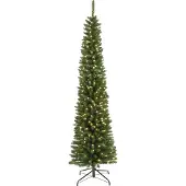 Kaemingk Pencil boom prelit H180 D50 cm groen/wit Everlands