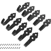 INF Wandhaken met schroeven - 10 stuks Black