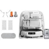 DJI Robotstofzuiger ROMO P2 - Clean More Combo (Water Tank Version) - Robotstofzuiger met dweilfunctie - 36.000 Pa zuigkracht - Geschikt voor dierenhaar - Zelfreinigende dweil