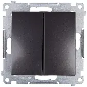 Kontakt-Simon DP2.01/48, drukknop, kunststof, antraciet, IP20, IP44, 250 V, 10 A