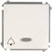 Kontakt-Simon BMD1L.01/11, drukknop, kunststof, wit, IP20, IP44, 250 V, 10 A