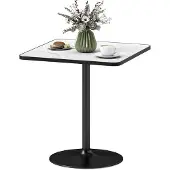 HOMCOM Eettafel, 70 x 70 cm, vierkant keukentafel voor 4 personen, wit